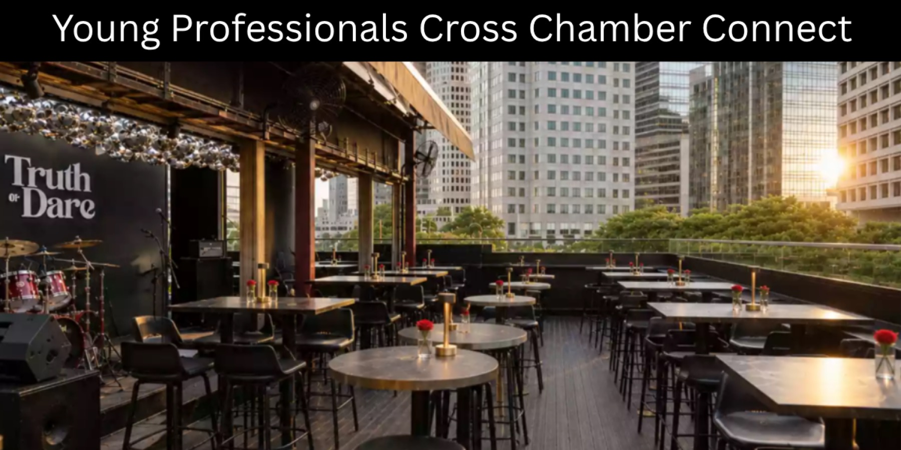 Promotional card for the Young Professionals Cross Chamber Connect event